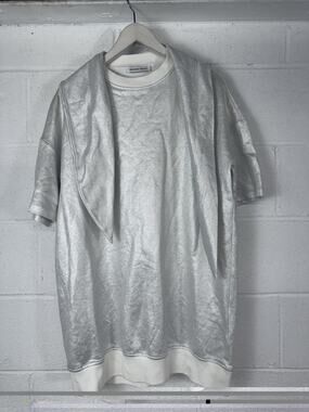 SILVIAN HEACH Sweater Women XS Oversized Sweatshirt Tunic Shawl Collar N162